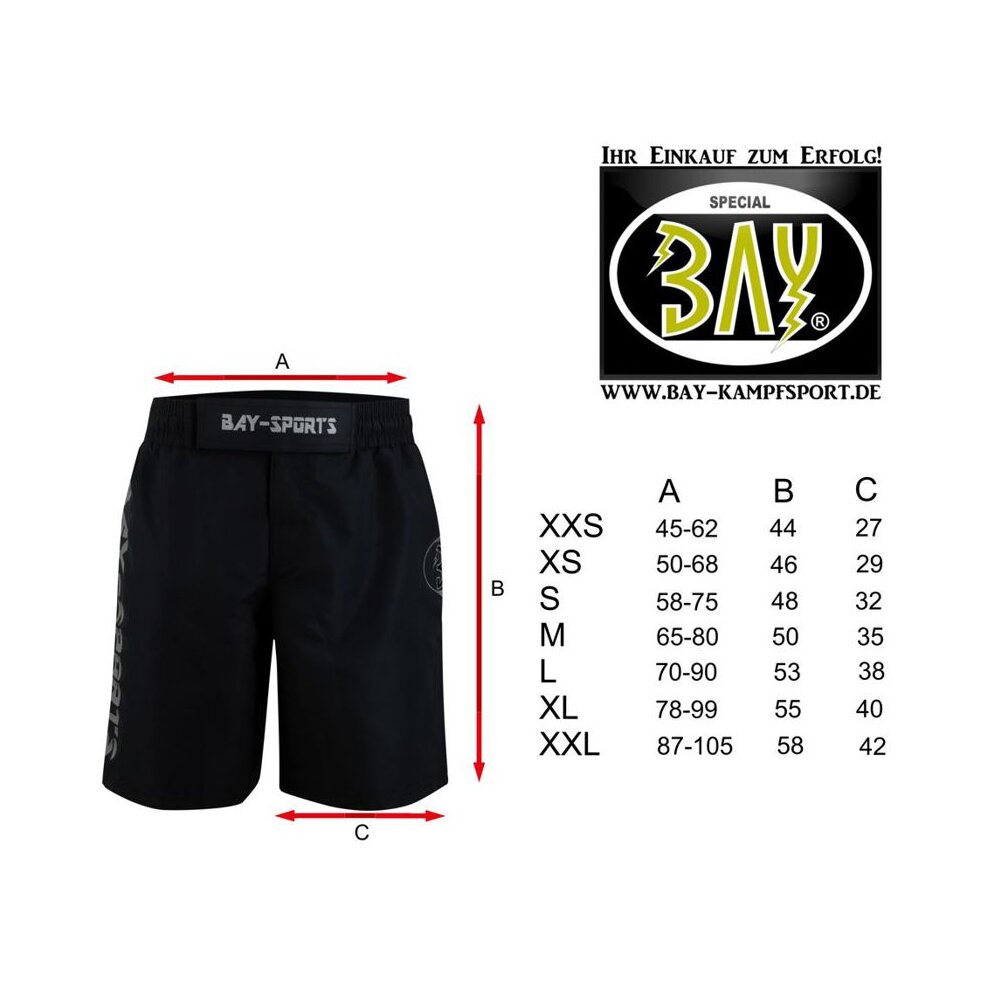 20 Jahre Jubel Angebot - MMA Hose K1 Shadow XXS - XXL schwarz/grau Shorts XXL
