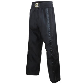 Kickboxhose Netz Gewebe schwarz/schwarz uni 130 (XXXS)