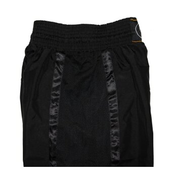 Kickboxhose Netz Gewebe schwarz/schwarz uni 150 (XS)