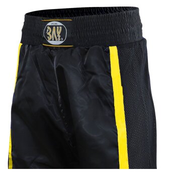 Kickboxhose Netz Gewebe schwarz/gold uni 140 (XXS)