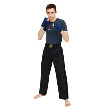 Kickboxhose Netz Gewebe schwarz/gold uni 170 (M)