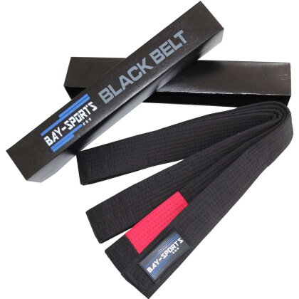 20 Jahre Jubel Angebot - Gürtel BJJ Brazilian Jiu-Jitsu SCHWARZ Master Belt im Karton 280 mit Geschenkkarton