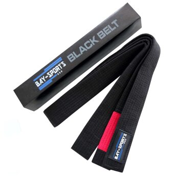 20 Jahre Jubel Angebot - Gürtel BJJ Brazilian Jiu-Jitsu SCHWARZ Master Belt im Karton 280 mit Geschenkkarton