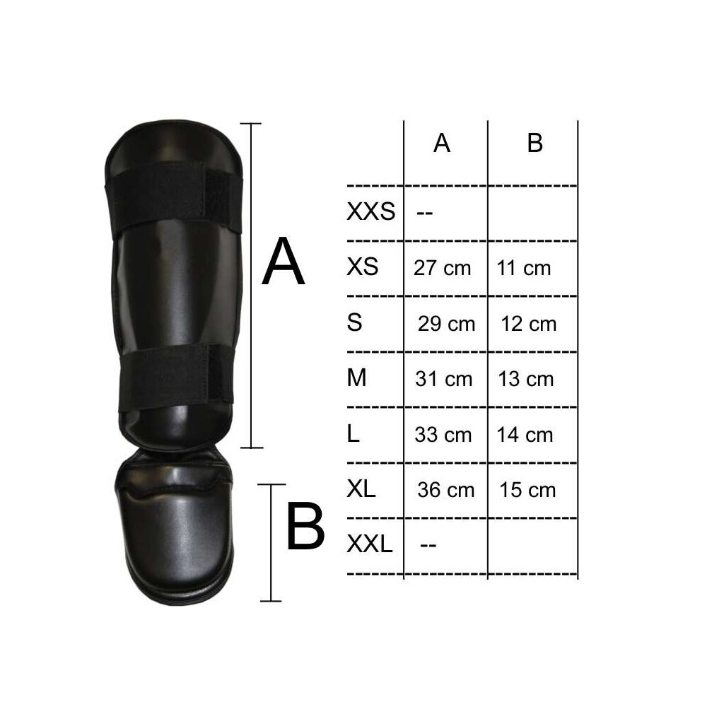 Spann- Schienbeinschutz Two Part schwarz XS - XL