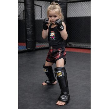 Spann- Schienbeinschutz Two Part schwarz M