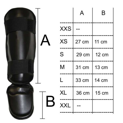 Spann- Schienbeinschutz Two Part schwarz XL