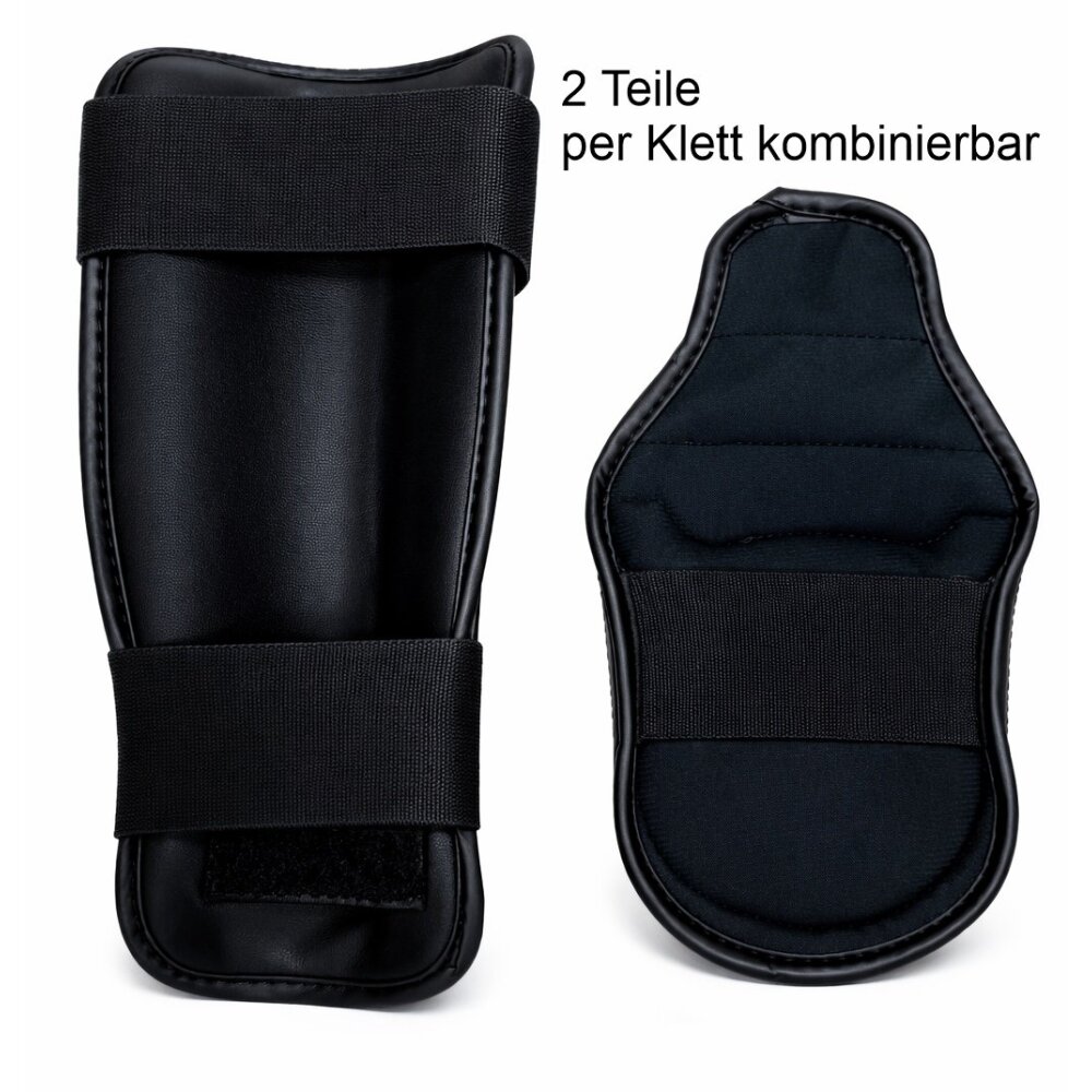 Spann- Schienbeinschutz Two Part schwarz XL