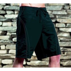 MMA Shorts red thread Hose schwarz L