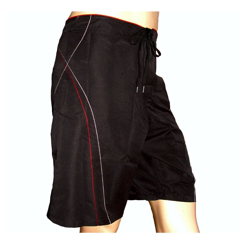 MMA Shorts red thread Hose schwarz L