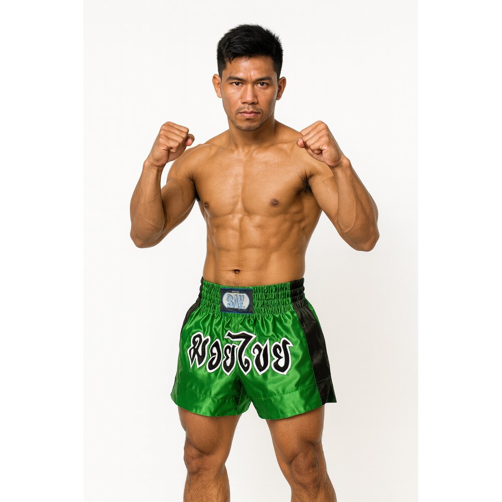 SET Angebot Remy Thaiboxhose + Boxbandagen grün L