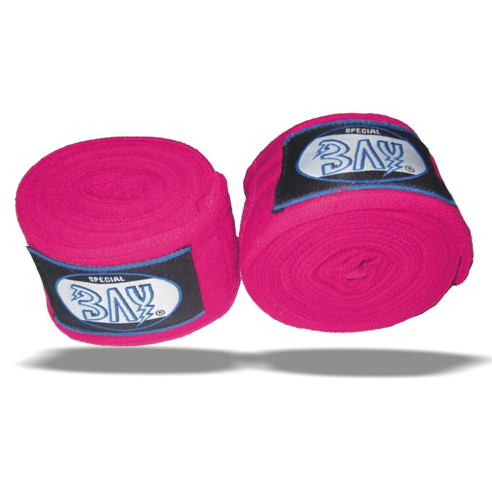 SET Angebot Remy Thaiboxhose L + Boxbandagen pink rosa