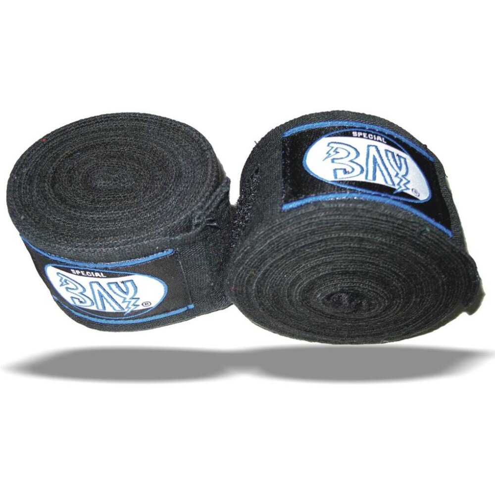 SET Angebot Remy Thaiboxhose XL + Boxbandagen schwarz weiss