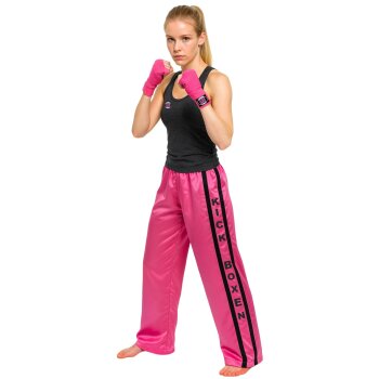Pink Script Kickboxhose rosa pink Mädchen Damen XS - XL