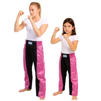 Half Pink Kickboxhose rosa schwarz Kinder Damen 160 (S)