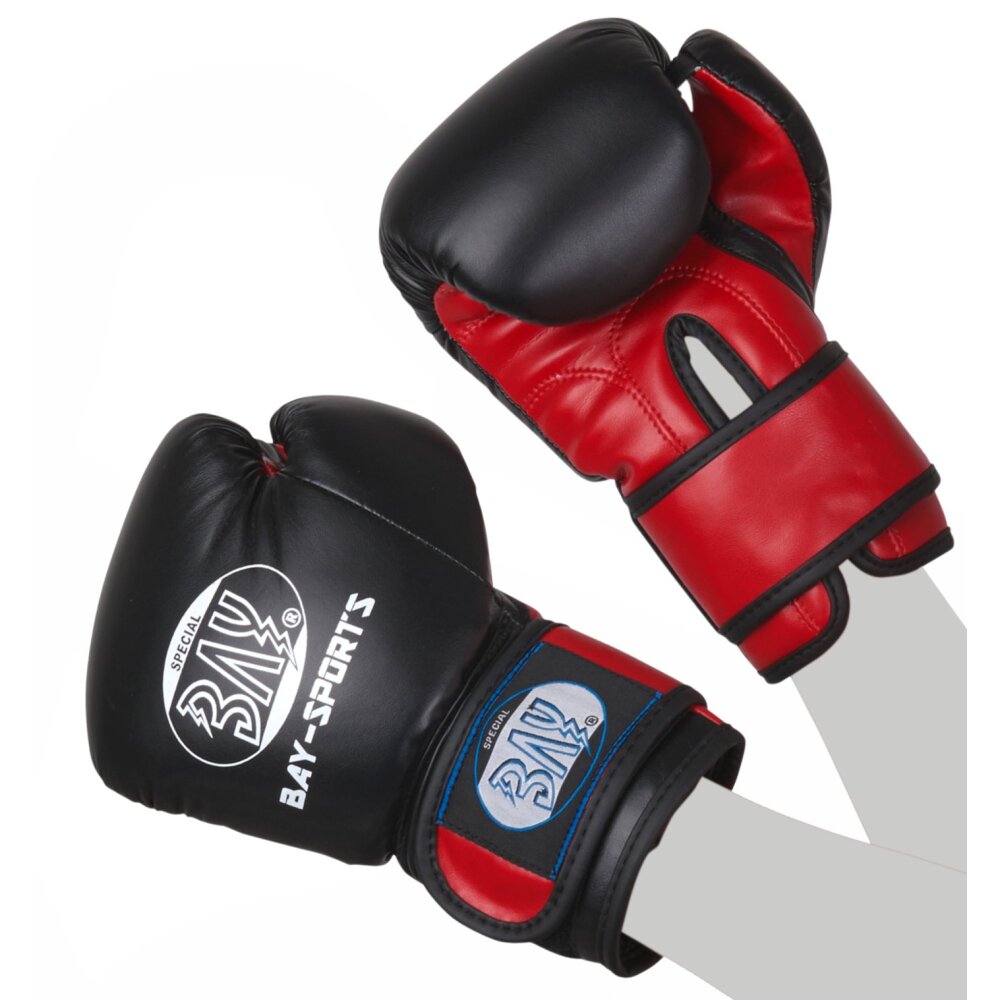 8 Unzen BAY-Sports Mini Fighter Let´s Fight Kinder Boxhandschuhe schwarz grau 6