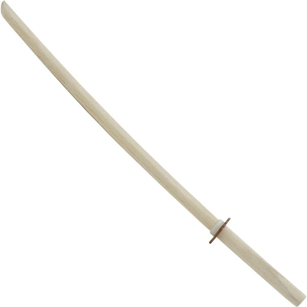 Bambus Bokken Katana  hell 100 cm Holzschwert wei&szlig;