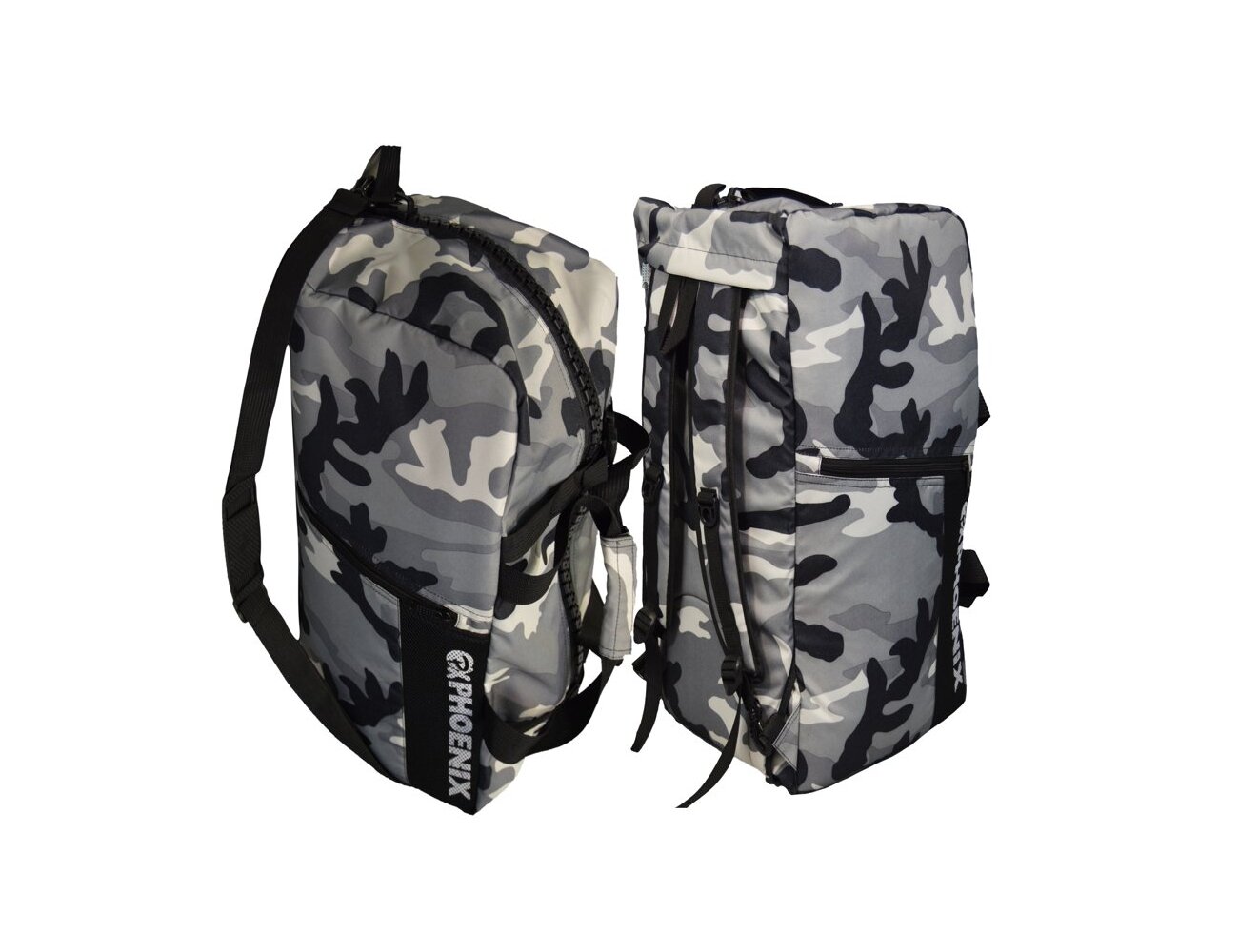 Rucksacktasche Camouflage Tasche schwarz/grau 55 cm