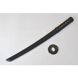Shoto 62 cm schwarz kurzer Bokken Katana aus TPR-Kunststoff