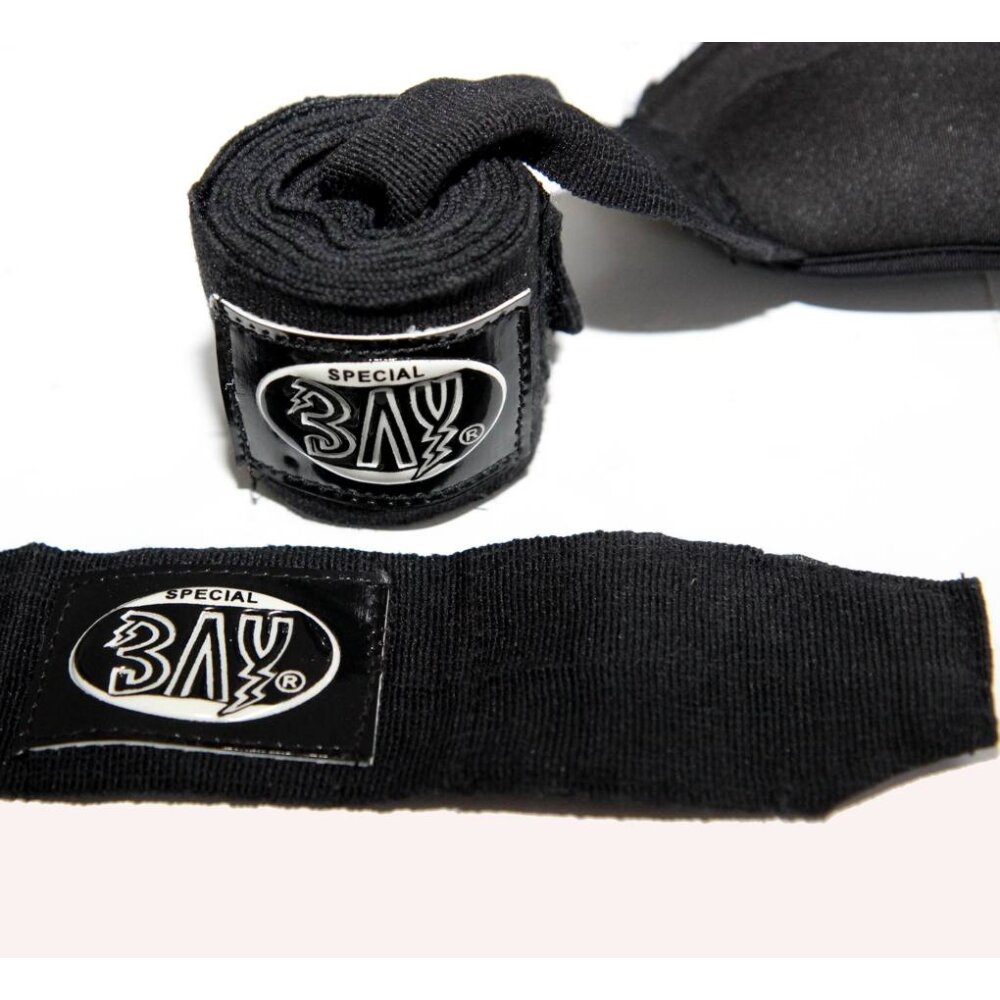 Wave Gel weiß/schwarz gepolsterte Neopren Boxbandagen Handschuhe XS