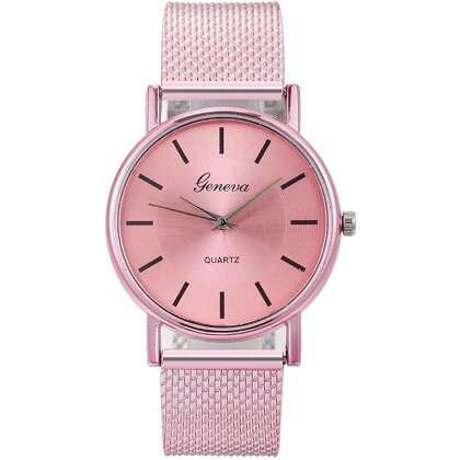 GRATIS ab einem Einkaufswert von 90 Euro - Armbanduhr Casual Quarz pink