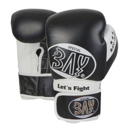 20 Jahre Jubel Angebot - STRIKE Boxhandschuhe Wettkampf, Sparrimg, Rinder Leder schwarz 10, 12 Unzen