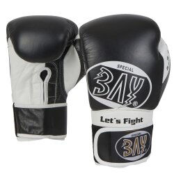 20 Jahre Jubel Angebot - STRIKE Boxhandschuhe Wettkampf, Sparrimg, Rinder Leder schwarz 10, 12 Unzen