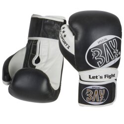 20 Jahre Jubel Angebot - STRIKE Boxhandschuhe Wettkampf, Sparrimg, Rinder Leder schwarz 10, 12 Unzen