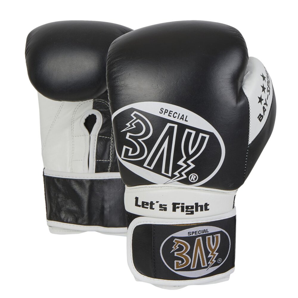 20 Jahre Jubel Angebot - STRIKE Boxhandschuhe Wettkampf, Sparrimg, Rinder Leder schwarz 10, 12 Unzen