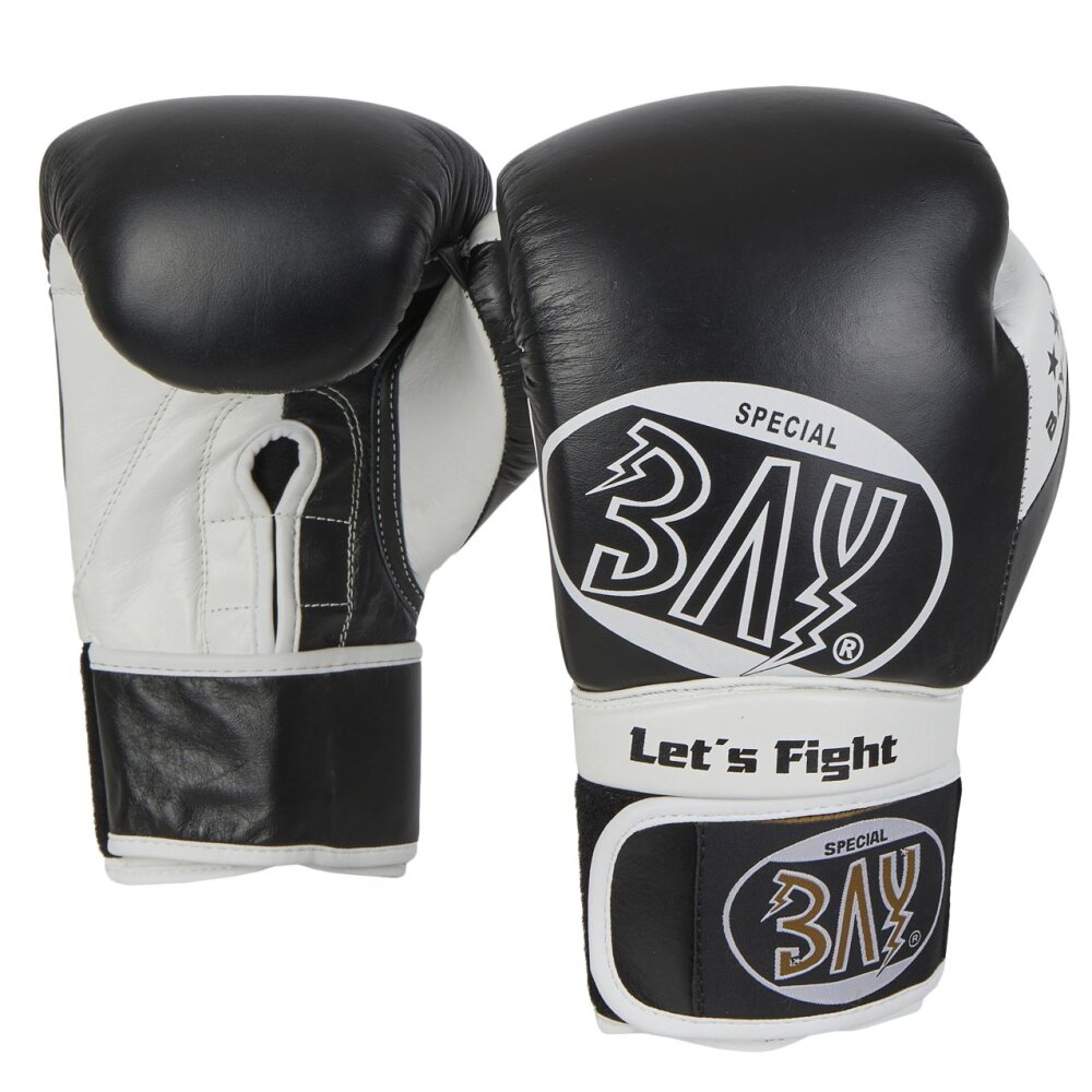 20 Jahre Jubel Angebot - STRIKE Boxhandschuhe Wettkampf, Sparrimg, Rinder Leder schwarz 10, 12 Unzen