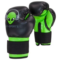 Discount Alien Kinder Boxhandschuhe schwarz/grün 6 Unzen