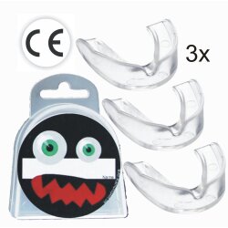 Zahnschutz 3er Set mit Dose Monster mit NAME Beschriftung