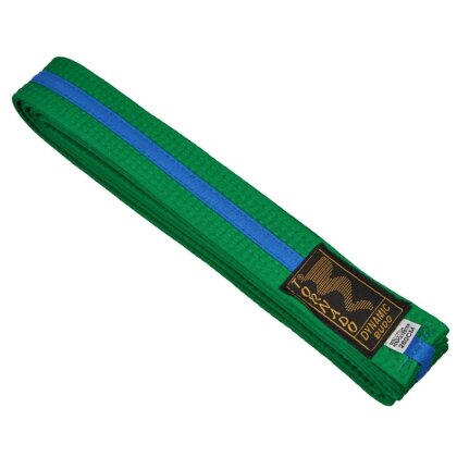 3-farbige Budogürtel grün/blau/grün 220