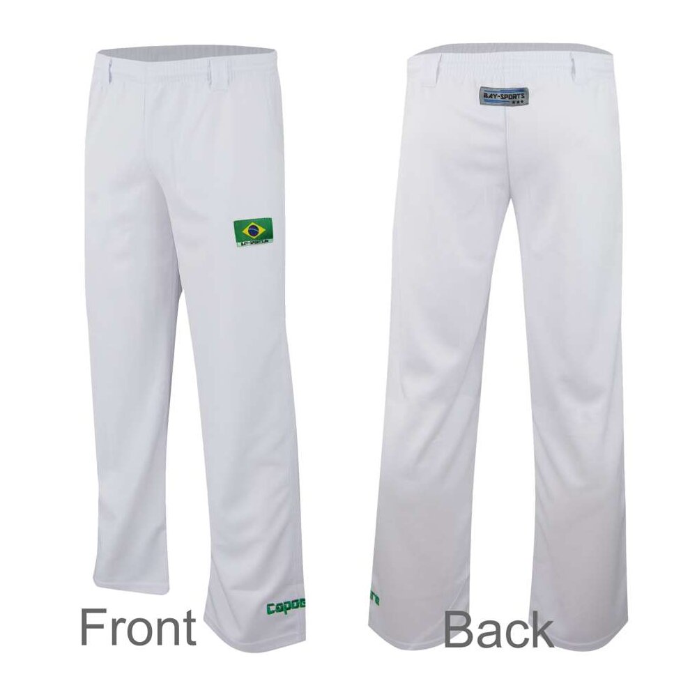 Capoeira Hose weiß uni 6XS - XXL Kinder Erwachsene