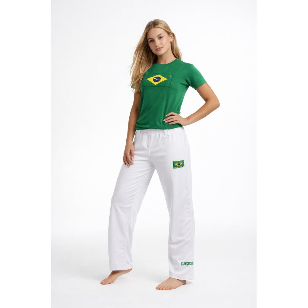 Capoeira Hose weiß uni (6XS)