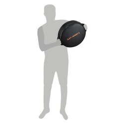 UFO Schlagpolster Rund mit Griffen schwarz/orange 34x13 cm