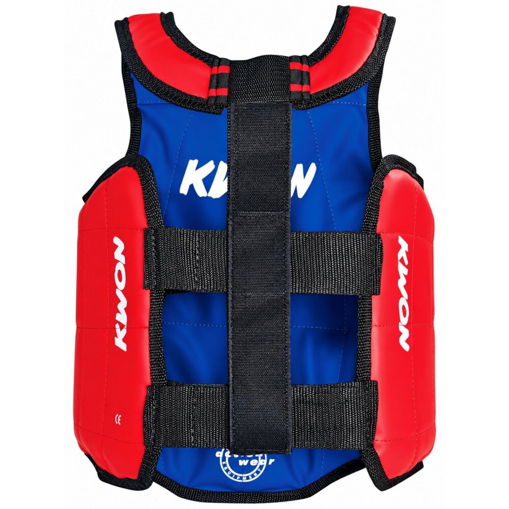 Kampfsport Double Schutzweste Körperschutz rot/blau