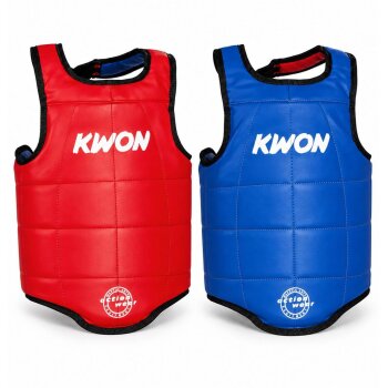 Kampfsport Double Schutzweste Körperschutz rot/blau XS