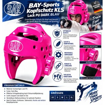 Kopfschutz KLS Lack PU Tauchlackiert PINK ROSA L