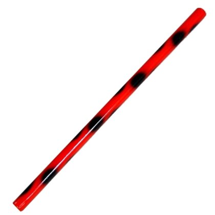 Escrima Rattan lackiert rot/schwarz 65 cm