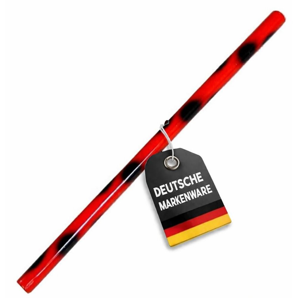 Escrima Rattan lackiert rot/schwarz 65 cm