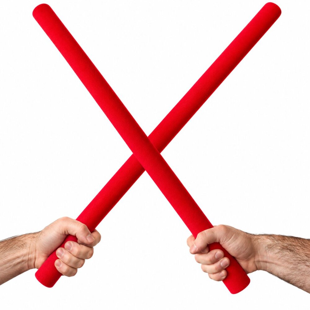 20 Jahre Jubel Angebot - Soft Schlagstock 50 cm mit Schaumstoff rot