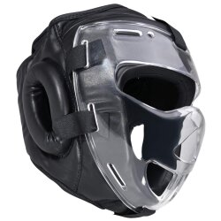 Kopfschutz WP mit abnehmbarer Plexiglas Maske Leder PU...