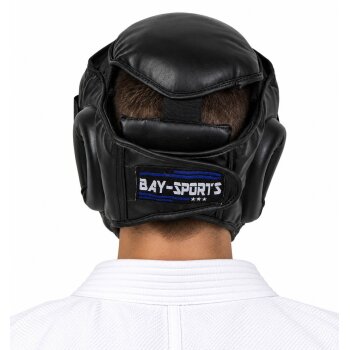 Kopfschutz WP mit abnehmbarer Plexiglas Maske Leder PU schwarz XL