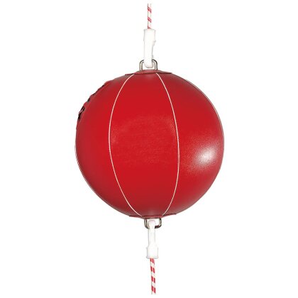 Doppelendball rot Kunstleder inkl. Gummispannseile - Punchingball