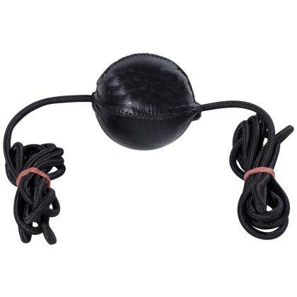 Kleiner 8 cm Reaktionsball Doppelendball schwarz Leder inkl. Aufhängungsschnur Punchingball