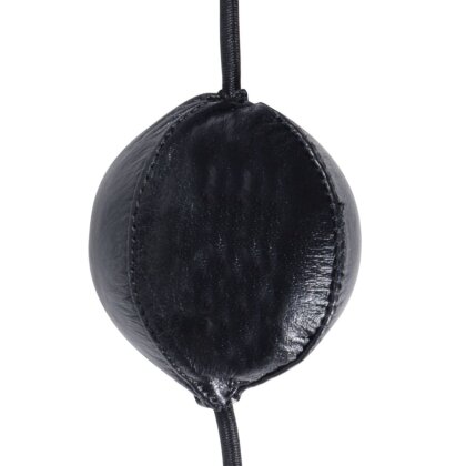 Kleiner 8 cm Reaktionsball Doppelendball schwarz Leder inkl. Aufhängungsschnur Punchingball