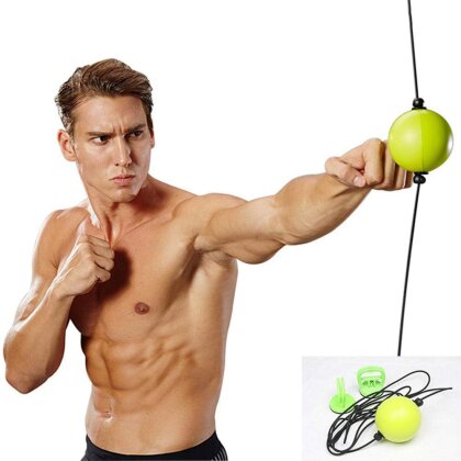 geeignet für tägliches Training und Kampf Delaspe Universal hängender Hochgeschwindigkeitsball Doppelend-Boxball mit Pumpe und Haken 