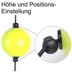 Reaktionsball gelb h&ouml;henverstellbar Doppelendball...