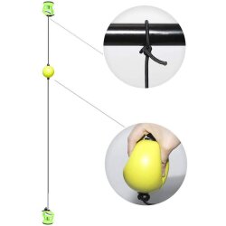 Reaktionsball gelb h&ouml;henverstellbar Doppelendball Punchingball