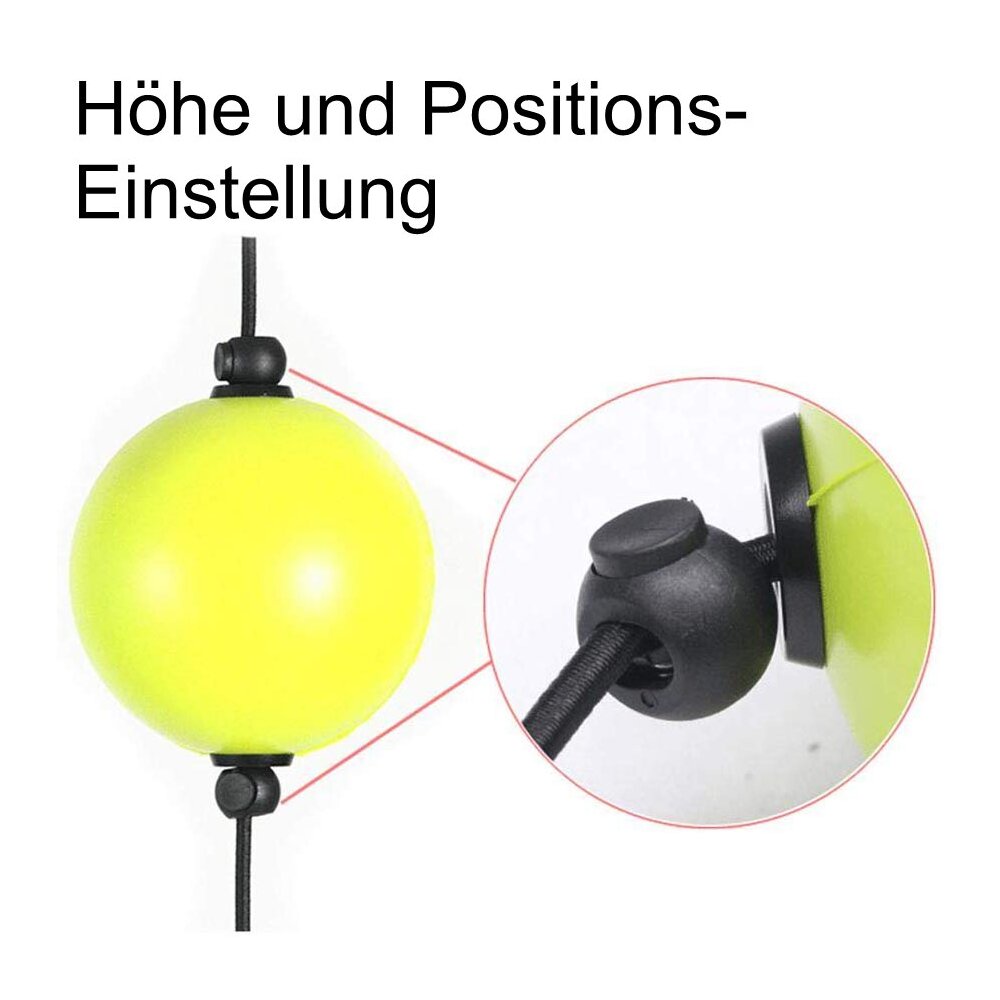 Reaktionsball gelb h&ouml;henverstellbar Doppelendball Punchingball